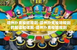德州扑克梭哈规则-德州扑克梭哈规则的解读和详解-德州扑克梭哈规则