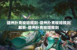 德州扑克梭哈规则-德州扑克梭哈规则解析-德州扑克梭哈规则