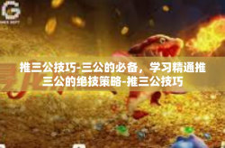 推三公技巧-三公的必备，学习精通推三公的绝技策略-推三公技巧