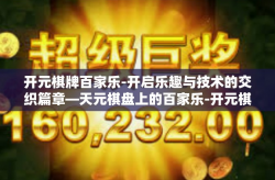 开元棋牌百家乐-开启乐趣与技术的交织篇章—天元棋盘上的百家乐-开元棋牌百家乐