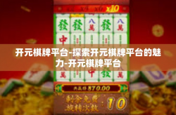 开元棋牌平台-探索开元棋牌平台的魅力-开元棋牌平台