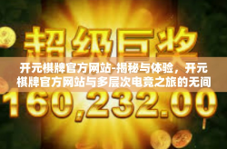 开元棋牌官方网站-揭秘与体验，开元棋牌官方网站与多层次电竞之旅的无间联姻-开元棋牌官方网站