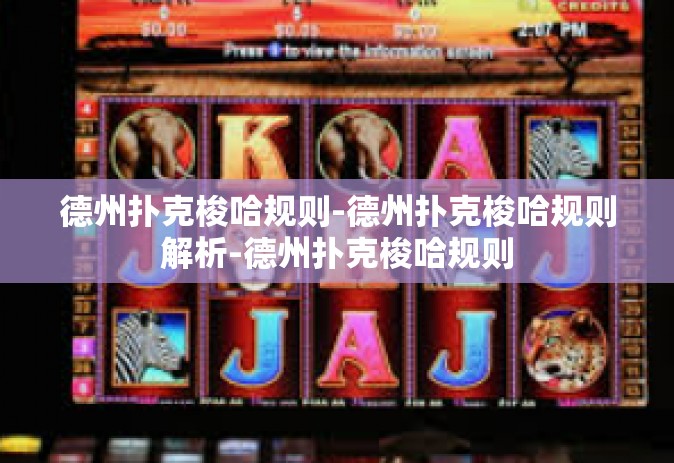 德州扑克梭哈规则-德州扑克梭哈规则解析-德州扑克梭哈规则